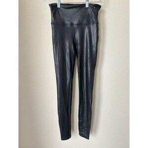 Spanx Women's Size Small Black Faux Leather Leggings